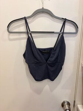 Urban Outfitters Dark Navy Sparkly Cropped Cami